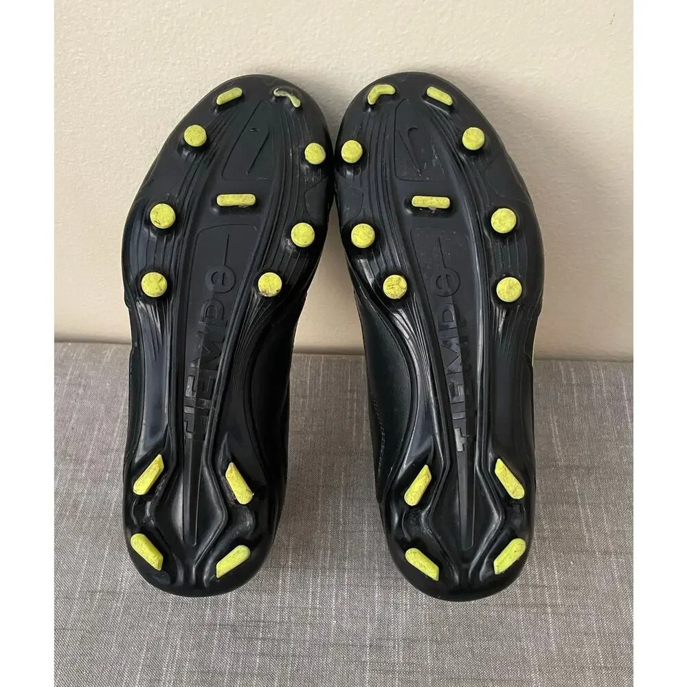Nike Tiempo JR Legent 9 Youth Size 5 Black Yellow Neon Soccer Cleats